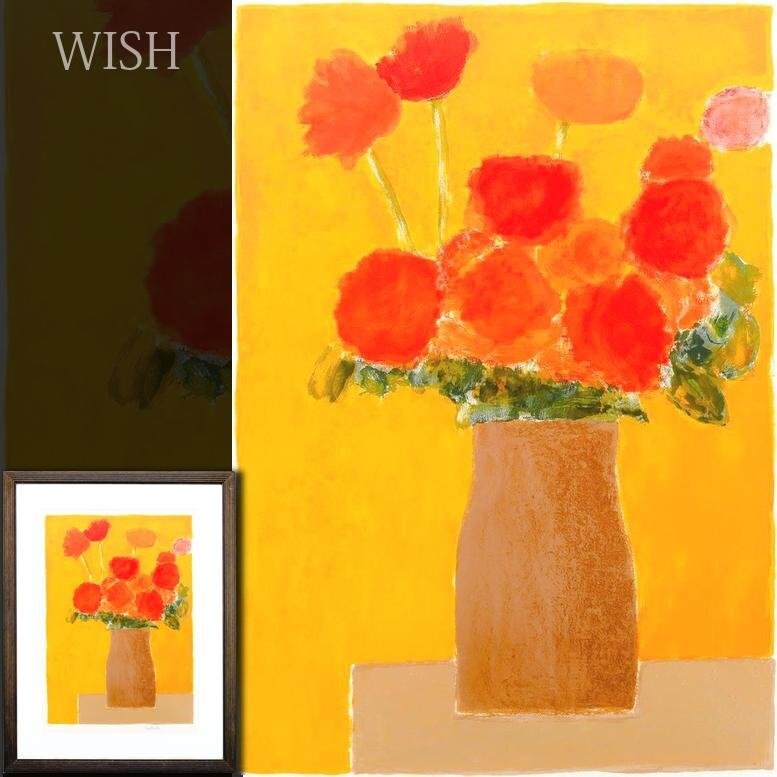 真作】【WISH】ベルナール・カトラン Bernard Cathelin「夏の花束
