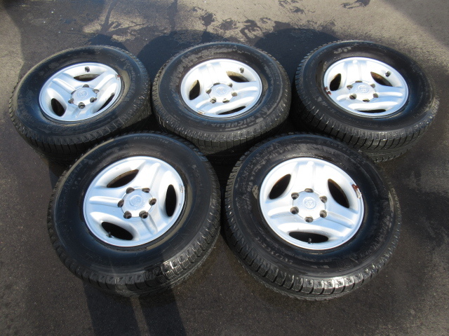 95プラド タイヤホイール 5本セット トヨタ純正ホイール 265/70R16 16