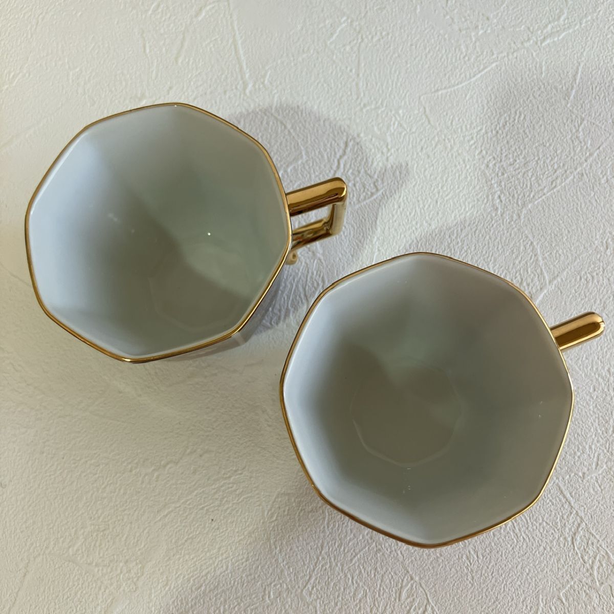 ☆【未使用品】有田焼 青藍窯 古伊万里コレクション 金彩八角 2点