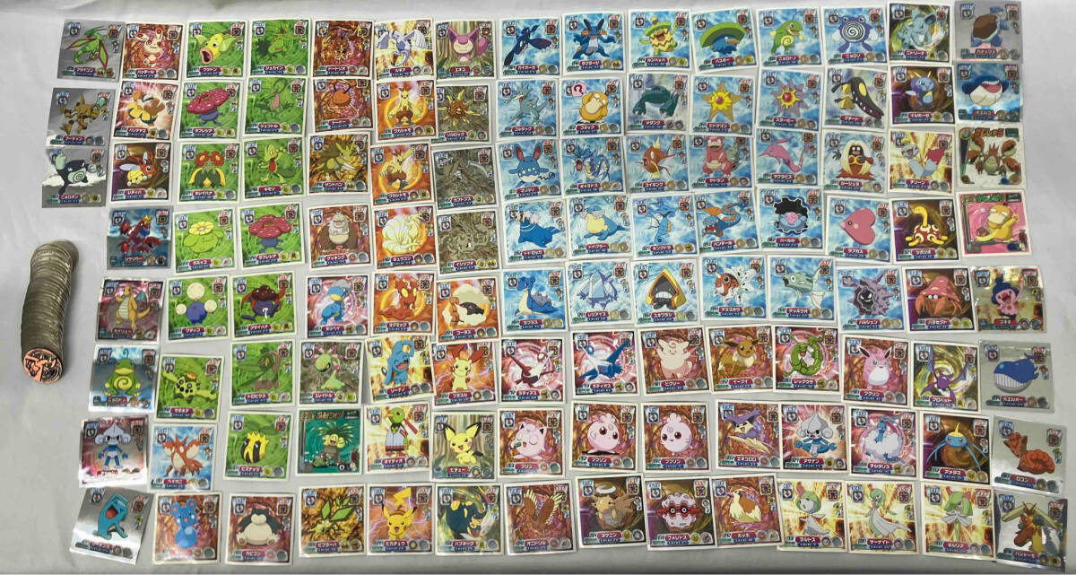 ポケモン バトルシール 16枚セット まとめ売り2004年 ジャンク ポケモンシール まとめ売り シール115枚 バトルコイン