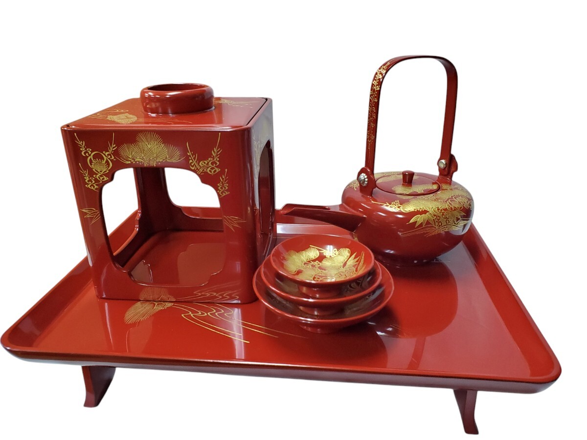 仏教美術朱塗り八足卓八足机八足花台平卓香炉台茶道具共 純金箔押 公式