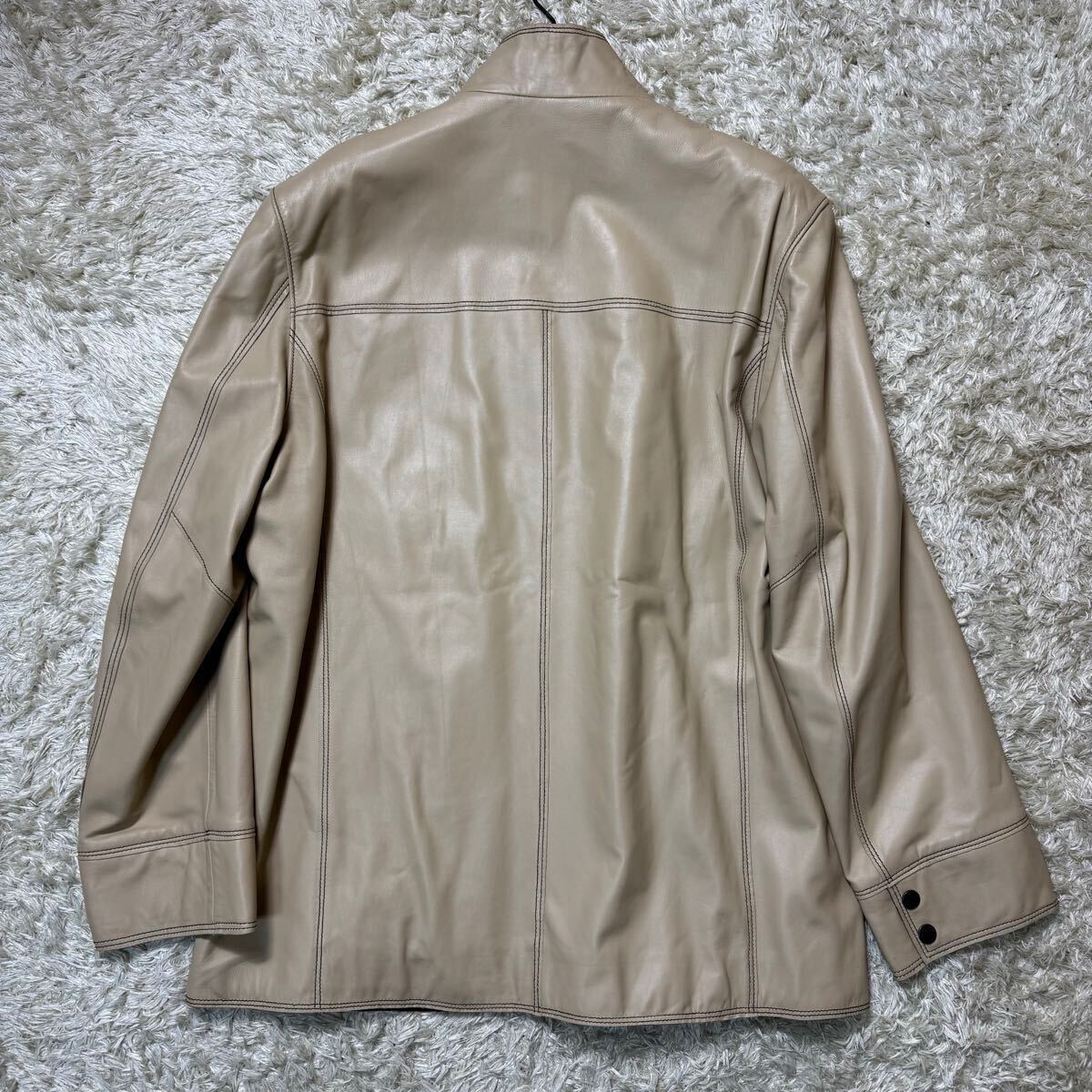 1円 未使用保管品!! BALMAN バルマン 極上ラムレザー レザージャケット