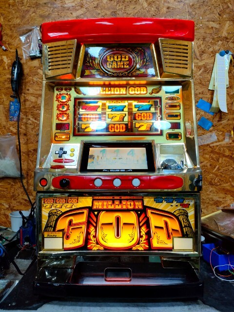 パチスロ中古実機 ミズホ ミリオンゴッド メダル・メダル不要装置なし
