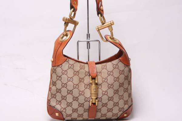 GUCCI：グッチジャッキーバック＃120885/キャメル系・S-2999