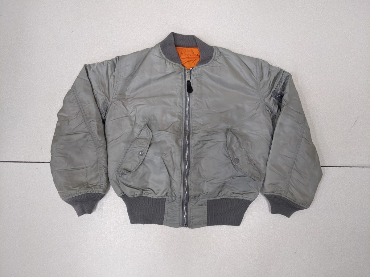ALPHA INDUSTRIES MA-1ジャケット アルファ USA製 90s 8．USA製 ALPHA 90s 短丈 ヴィンテージ MA1 ナイロン ミリタリー
