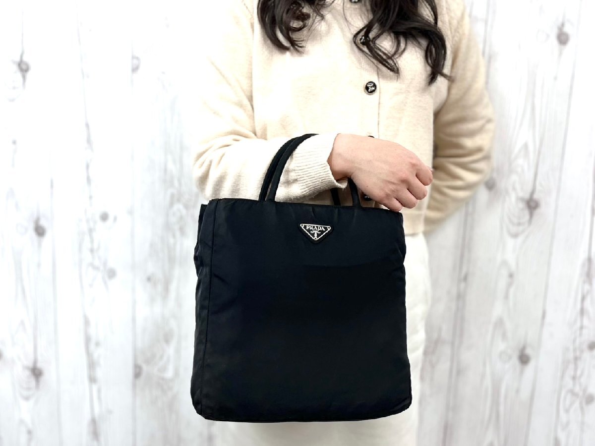 極美品 PRADA プラダ テスート ハンドバッグ バッグ B6244 ナイロン 