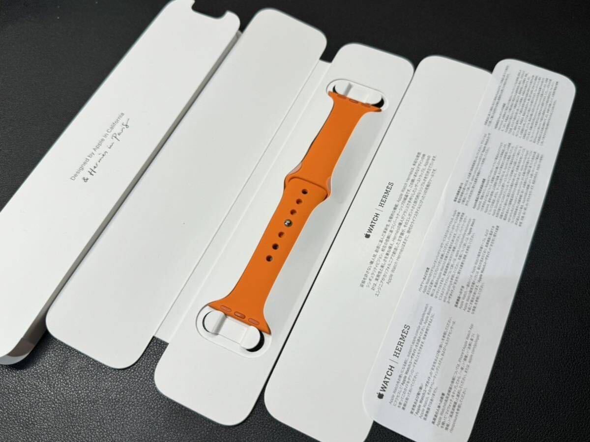 ☆未使用 即決 Apple Watch HERMES オレンジ スポーツバンド 42mm 41mm