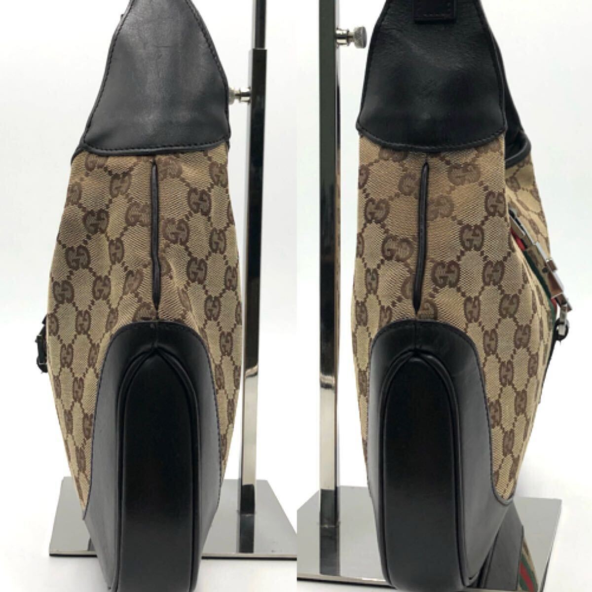 極美品】GUCCI グッチ ジャッキー シェリーライン ハンドバッグ ワン