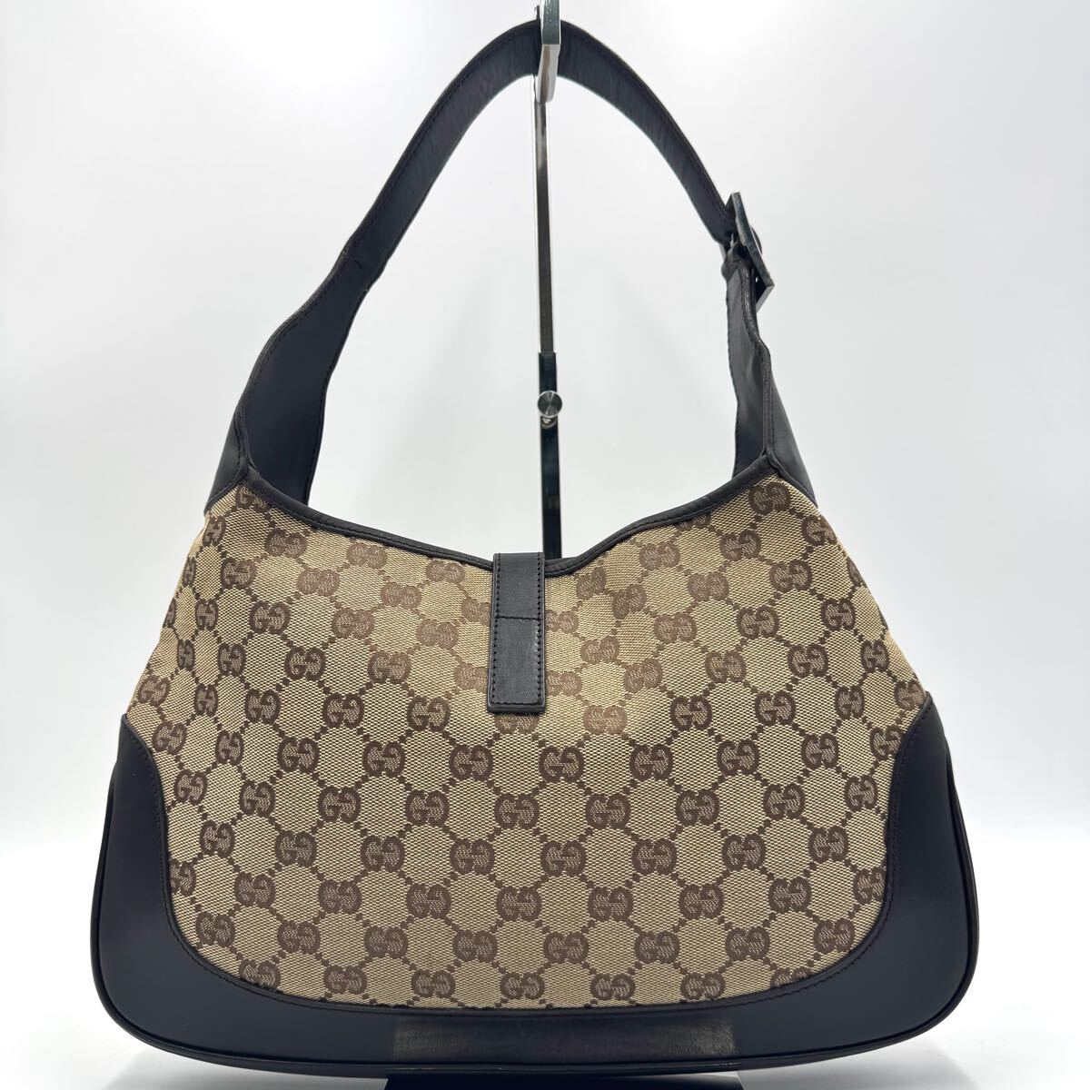 GUCCI グッチ ハンドバッグ ジャッキー シェリーライン シルバー金具 極美品】GUCCI グッチ ジャッキー シェリーライン ハンドバッグ ワン