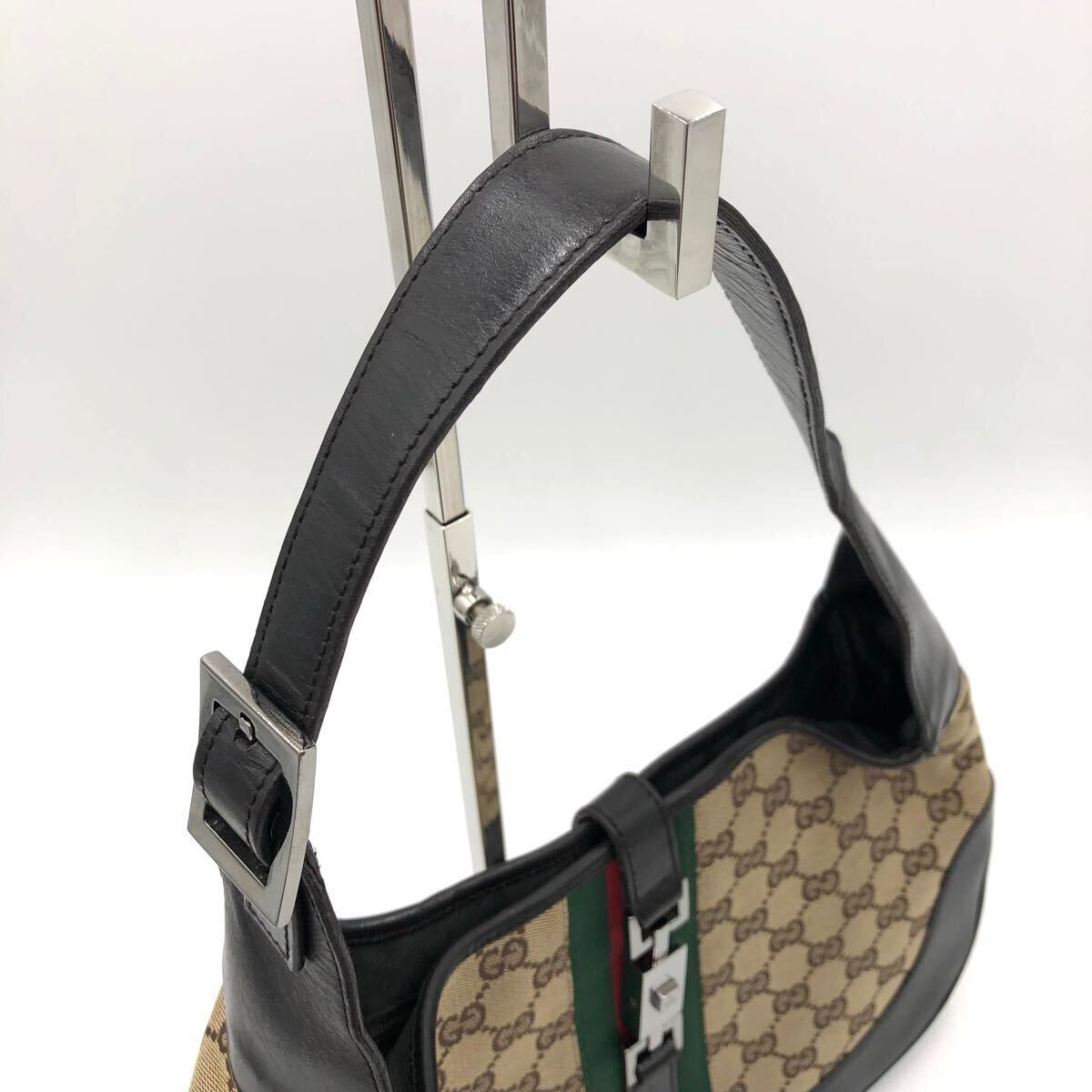 極美品】GUCCI グッチ ジャッキー シェリーライン ハンドバッグ ワン