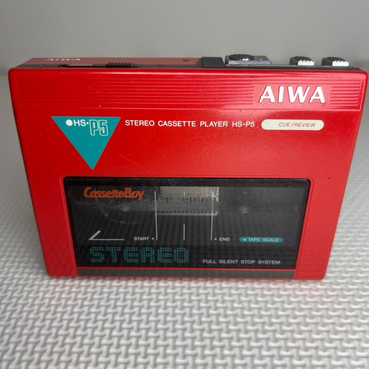 AIWA　アイワ　HS-P5　カセットプレーヤー　STEREO CASSETTE PLAYER 通電のみ確認　動作未確認【ジャンク】 AIWA HS-P5 カセットプレーヤー ジャンク カセットプレーヤー現状品 ステレオカセットプレーヤーの