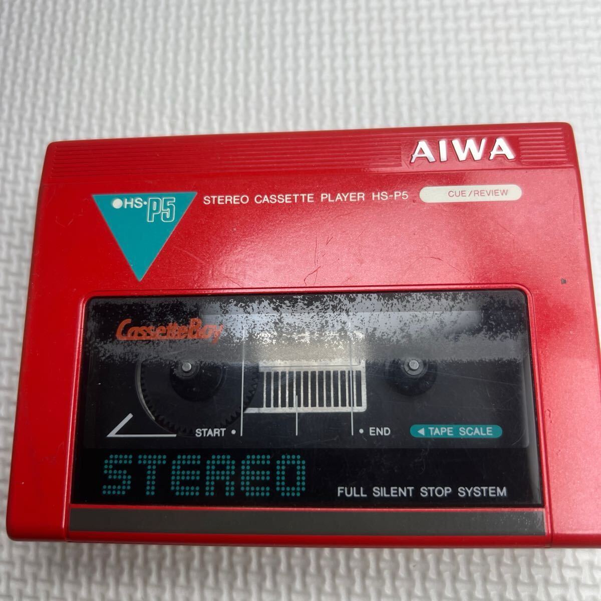 AIWA　アイワ　HS-P5　カセットプレーヤー　STEREO CASSETTE PLAYER 通電のみ確認　動作未確認【ジャンク】 AIWA HS-P5 カセットプレーヤー ジャンク カセットプレーヤー現状品 ステレオカセットプレーヤーの
