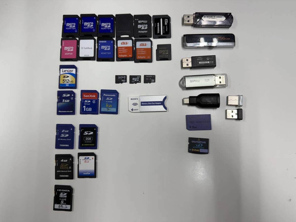 SD・マイクロSD・メモリースティック・XD・USBメモリ 8GB/4GB/2GB/64MB 