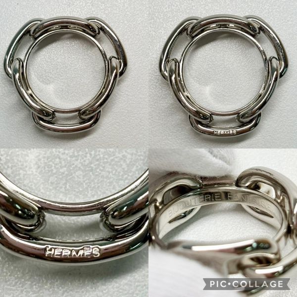HERMES エルメス シェーヌダンクル スカーフリング シルバー K73