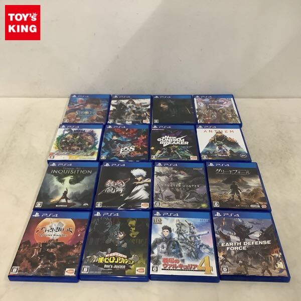 1円〜 PS4 ソフト モンスターハンター：ワールド 銀魂乱舞 他