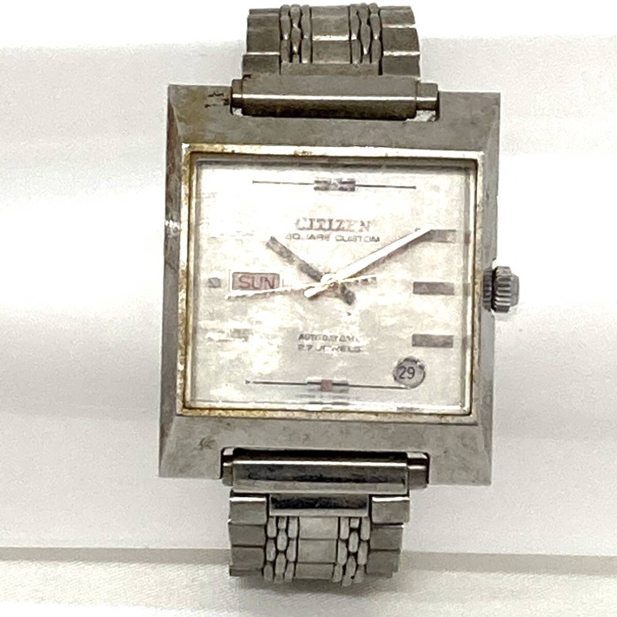 シチズン スクエア カスタム デイデイト 自動巻き メンズ 腕時計 SEIKO