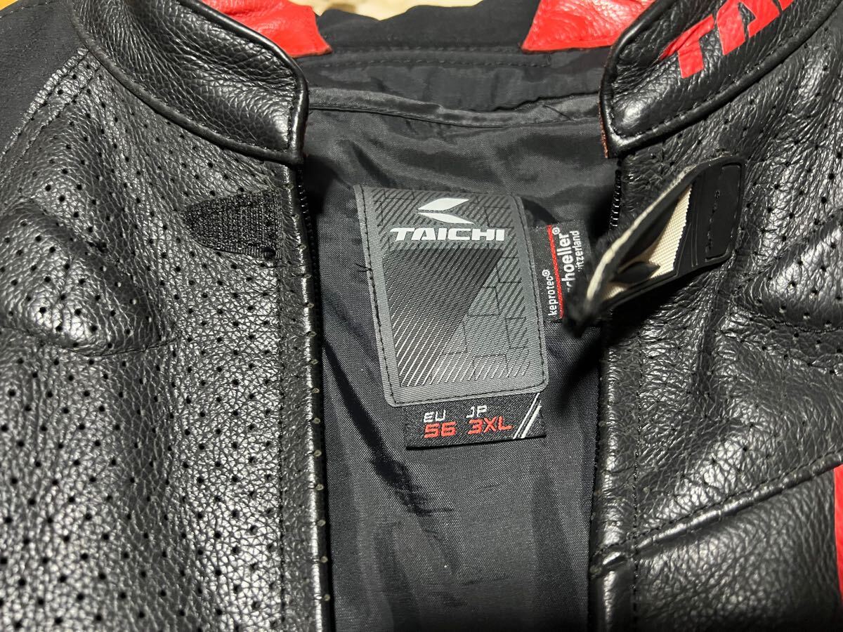 RSタイチ GMX アロー レザージャケット ブラック/レッド RSJ832 中古美