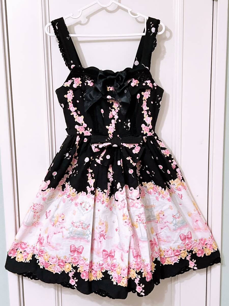 Unico ♥ in Bloomland柄スカラップジャンパースカート ☆BABY，THE STARS Unico in Bloomland柄スカラップジャンパースカート