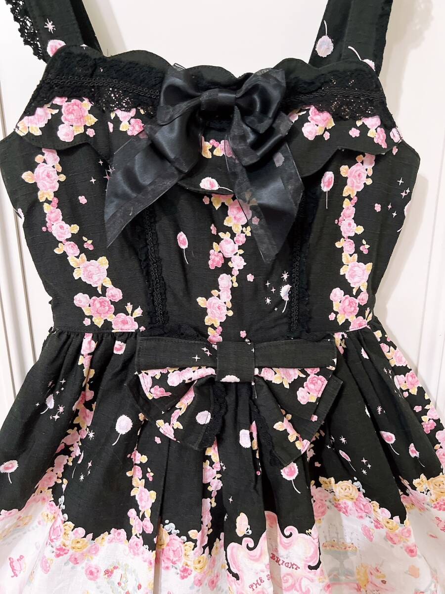 ☆BABY，THE STARS Unico in Bloomland柄スカラップジャンパースカート
