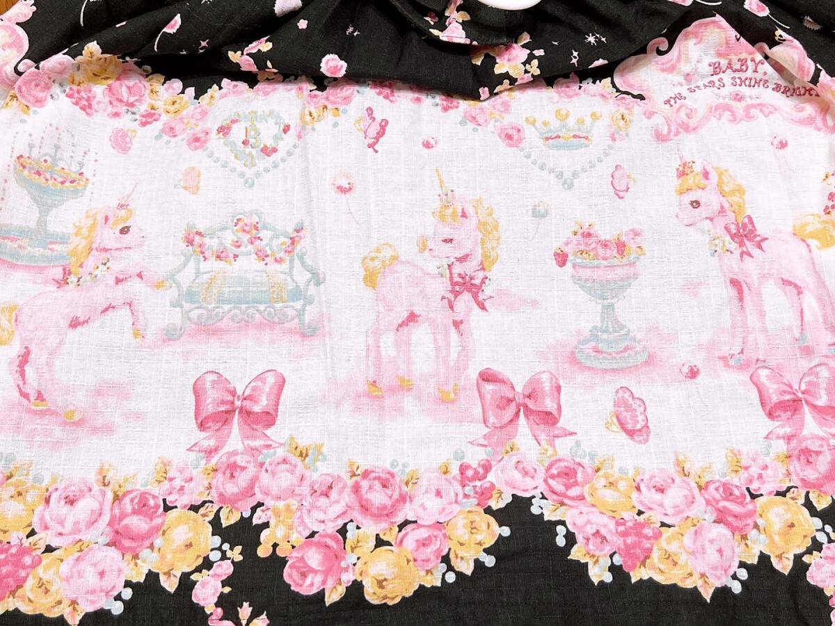 ☆BABY，THE STARS Unico in Bloomland柄スカラップジャンパースカート
