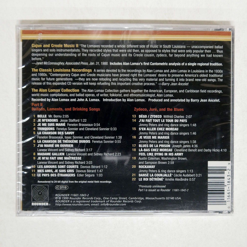 US盤 VA/THE CLASSIC LOUISIANA RECORDINGS CAJUN & CREOLE MUSIC II 1934/1937/ROUNDER ROUNDER1166118432 □_2