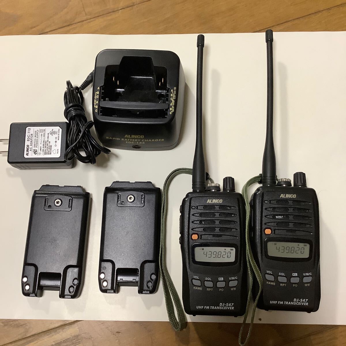 ALINCO DJ-S47 UHF FM トランシーバー 付属品完品 DJ-S47 ALINCO 430MHz モノバンドトランシーバー 2台セット 動作品