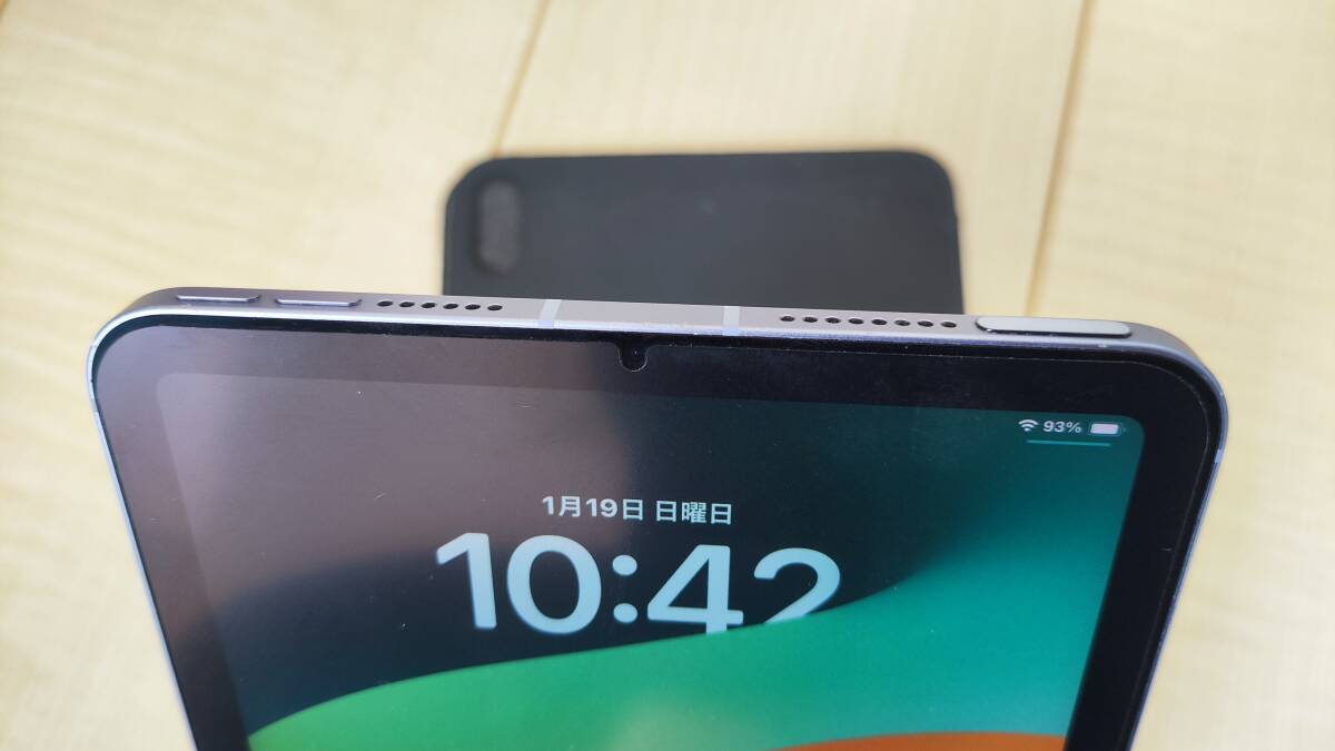 中古良品 iPad mini 6 64GB SIMフリー パープル 元箱、カバー、ペン付 