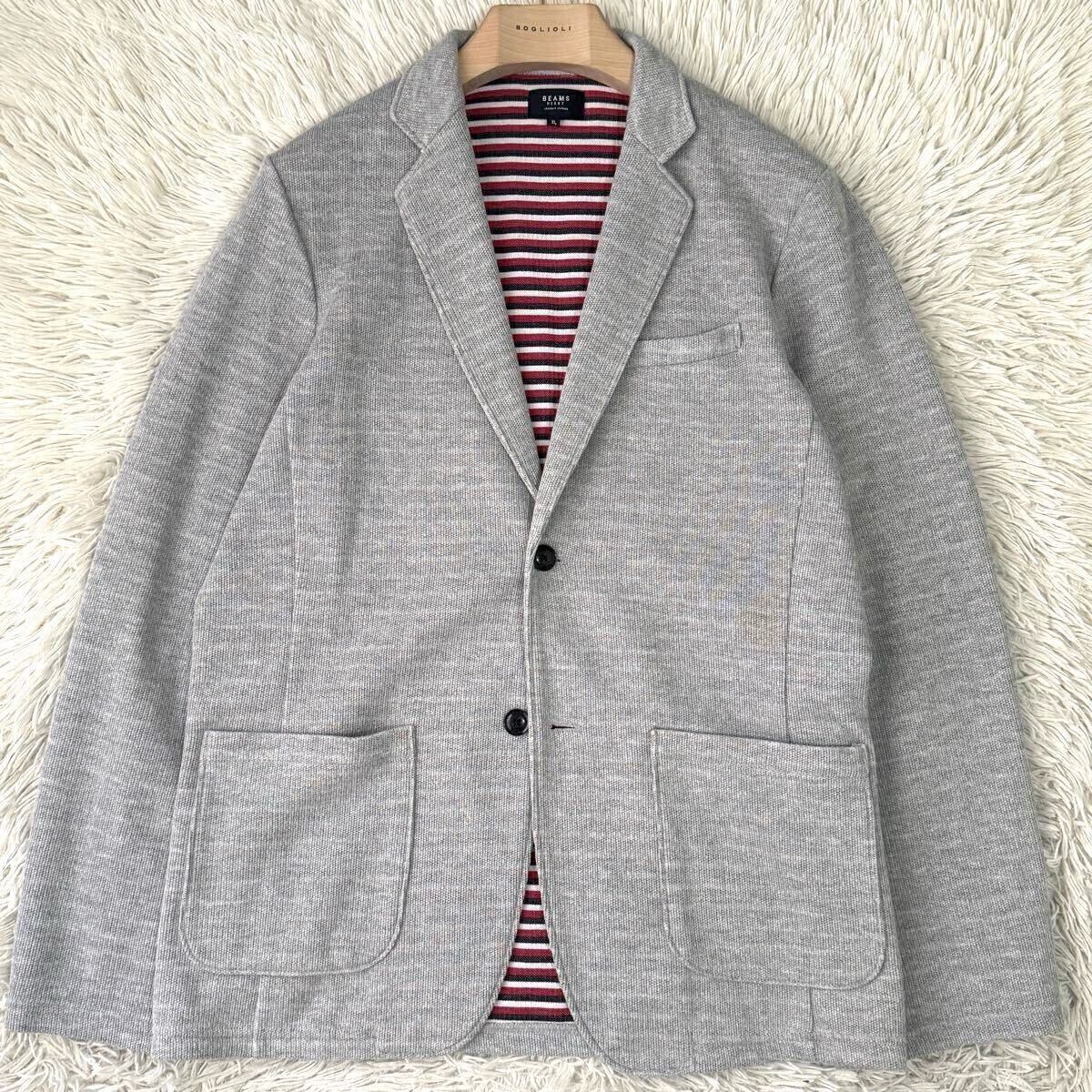 未使用級/希少XLサイズ BEAMS HEART ストレッチ ニット アンコン 