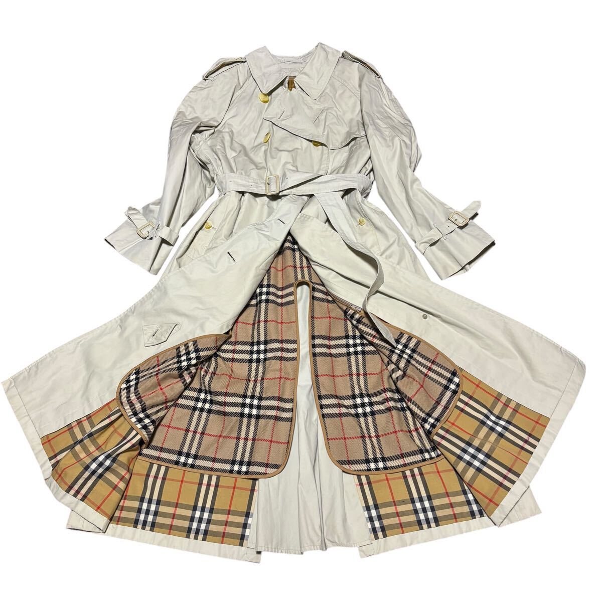 バーバリーズ トレンチコート ロングコート 裏地ノバチェック柄 ライトベージュ トレンチコート BURBERRY バーバリー 裏地ノバチェック柄 LABEL