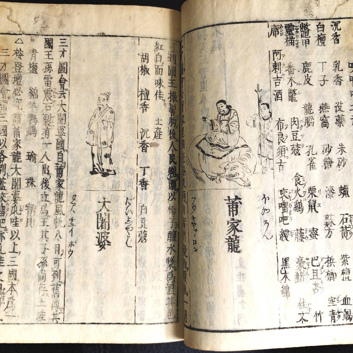 Y438 妖怪 化け物 絵入 和漢三才図会 14 外夷人物 風俗 百科事典 漢籍