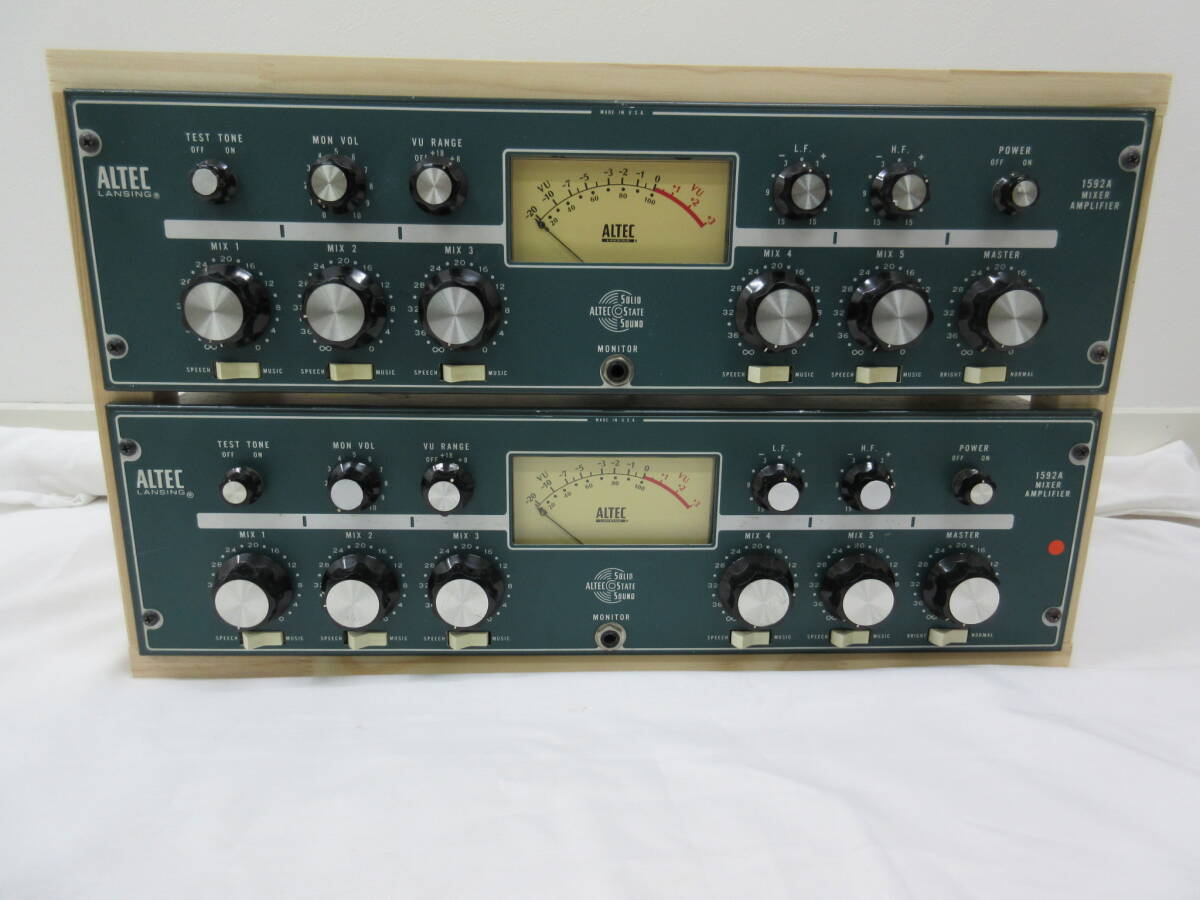 ALTEC 1592A ミキサー　マイクプリアンプ ALTEC アルテック 1592A ミキサーアンプ 2台 - ALTEC 1592A