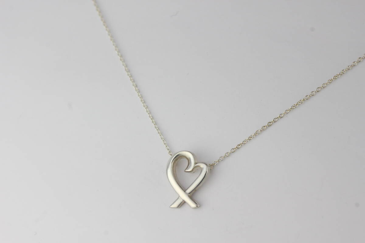 TIFFANY&Co ティファニー ラビングハート ネックレス AG925 良品 