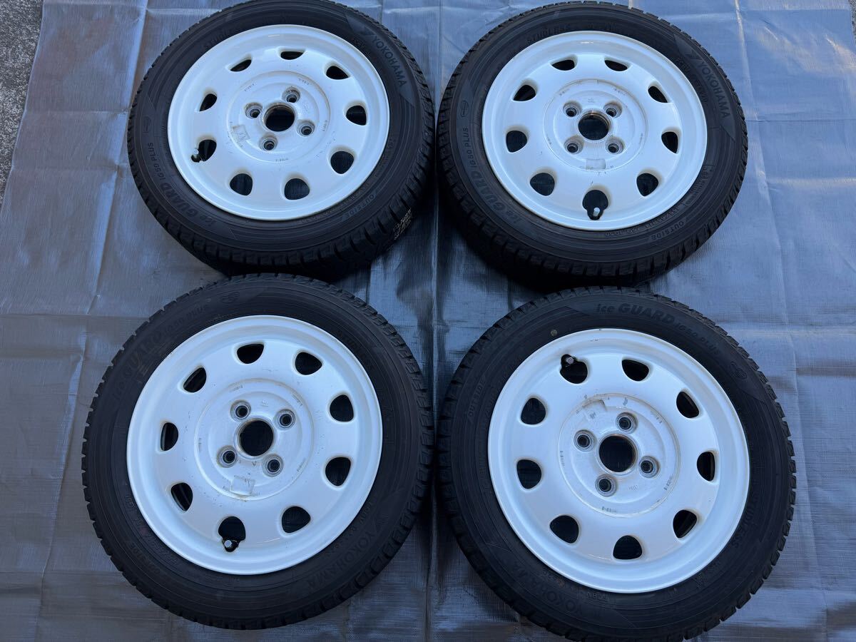 バリ山/スズキ ラパン ショコラ純正/14×4.5j+45/PCD100/ヨコハマアイス