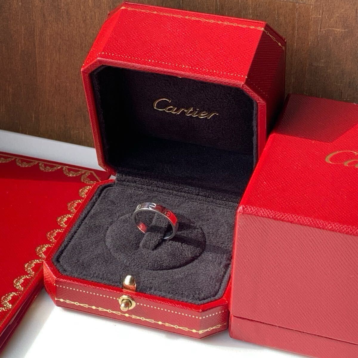 9号　Cartier カルティエ ミニラブリング　 指輪 WG ホワイトゴールド　LOVE RING SMALL MODELLOVE スモールモデル_2