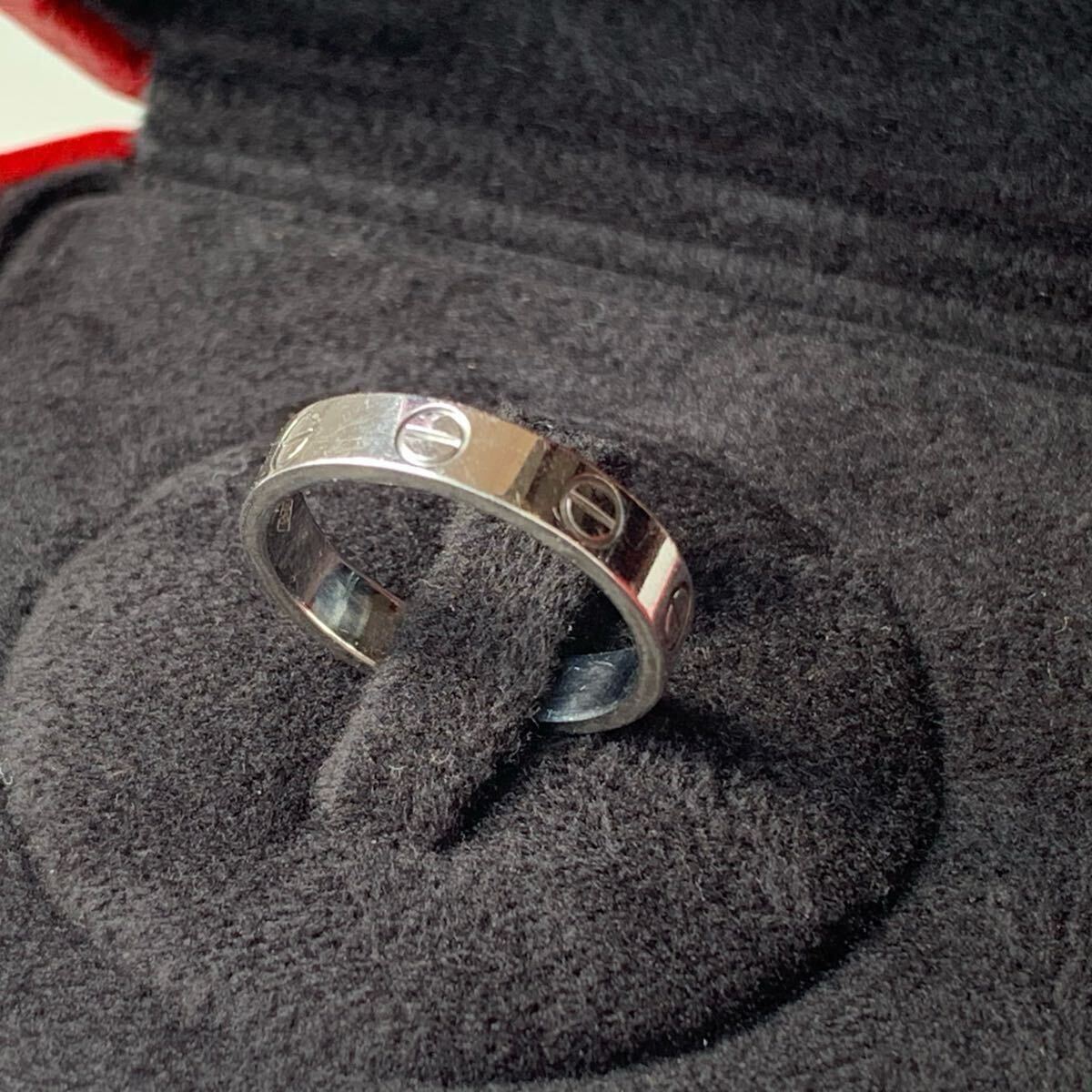 9号　Cartier カルティエ ミニラブリング　 指輪 WG ホワイトゴールド　LOVE RING SMALL MODELLOVE スモールモデル_3