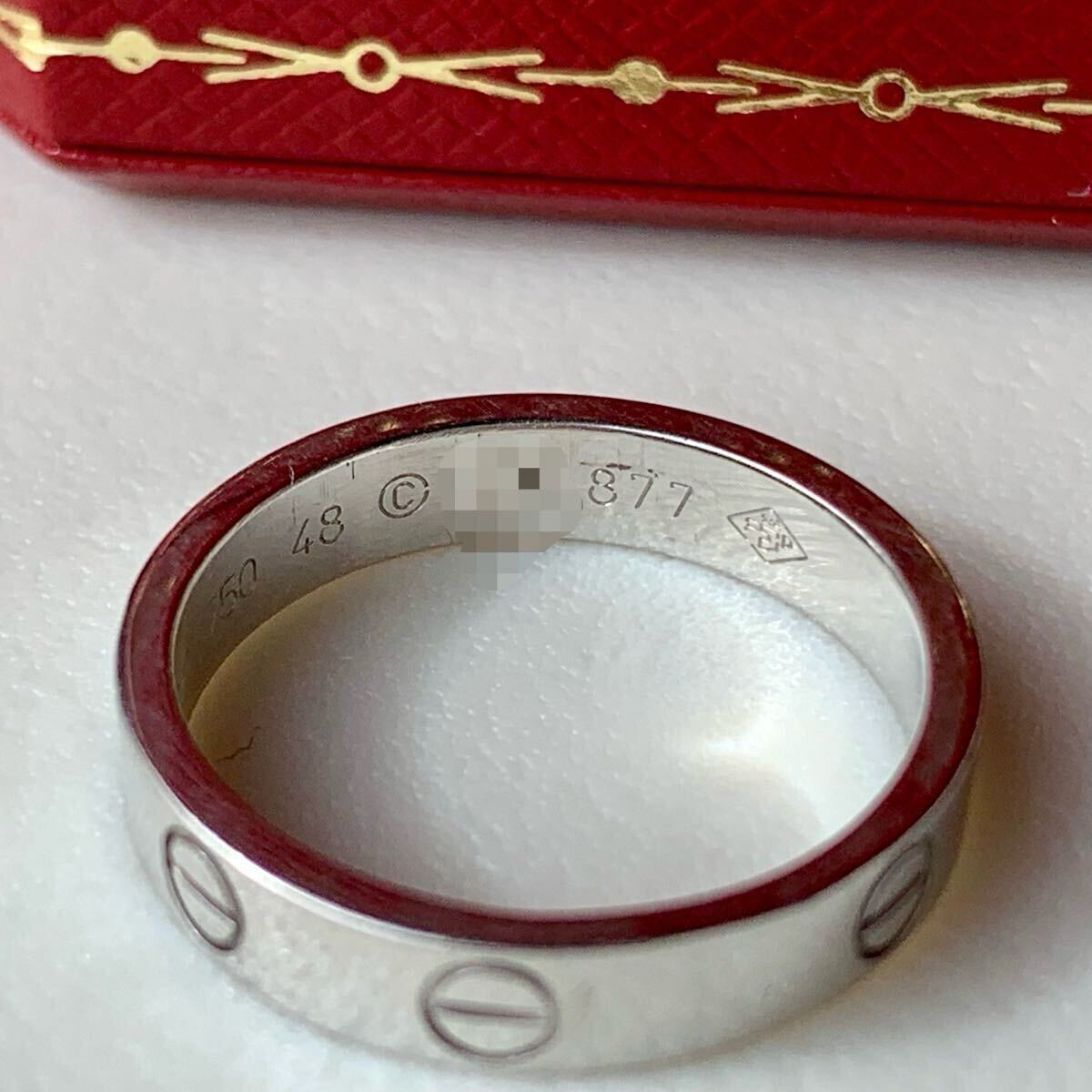 9号　Cartier カルティエ ミニラブリング　 指輪 WG ホワイトゴールド　LOVE RING SMALL MODELLOVE スモールモデル_8