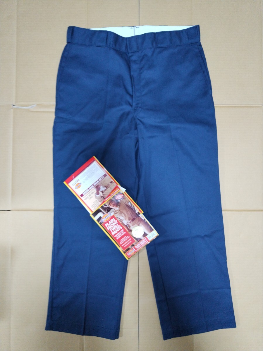 0 Dickies ネイビー USA製 90s ワークパンツ デッドストック