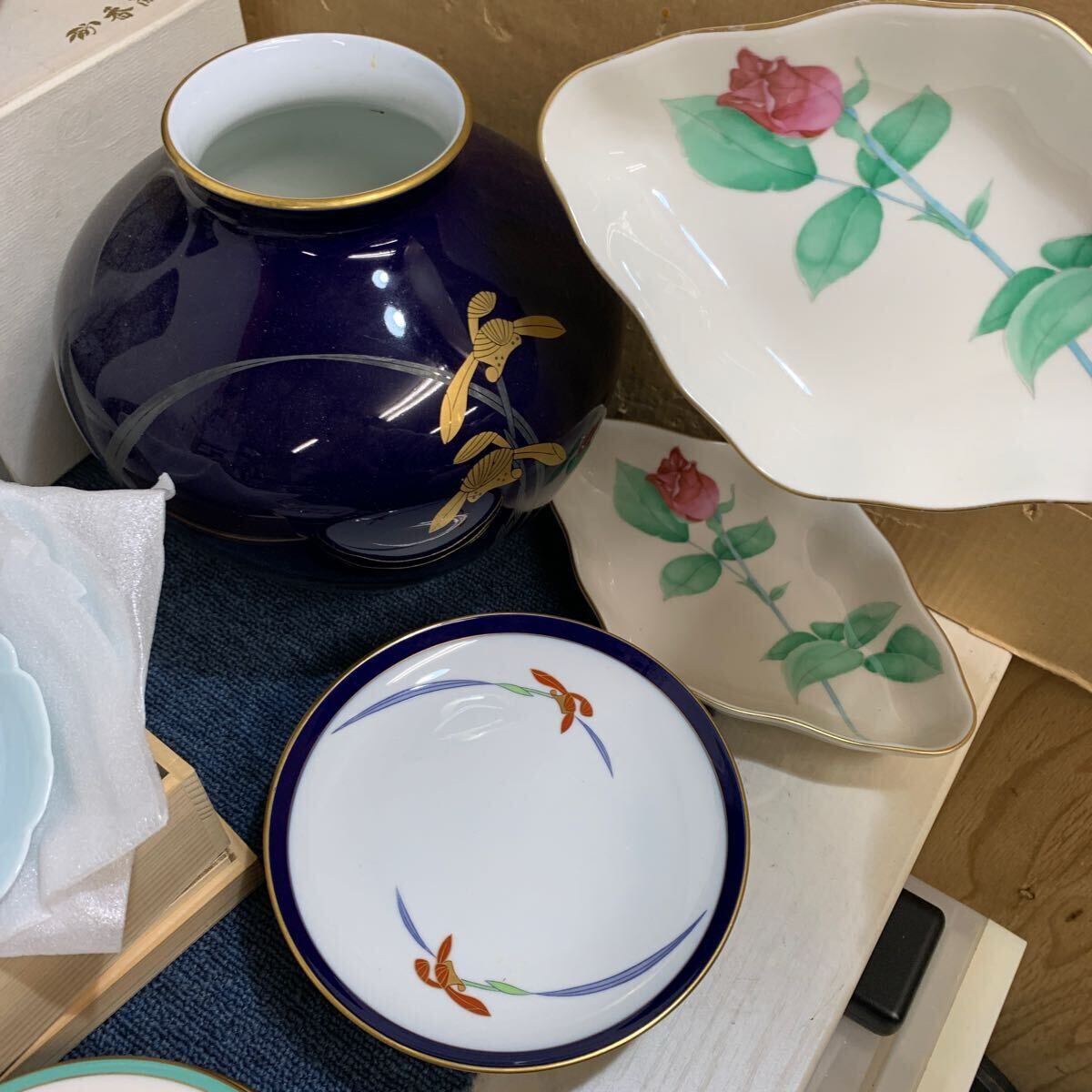 香蘭社 未使用あり 食器 まとめ売り 花瓶 皿 湯呑 大皿 小皿 和食器