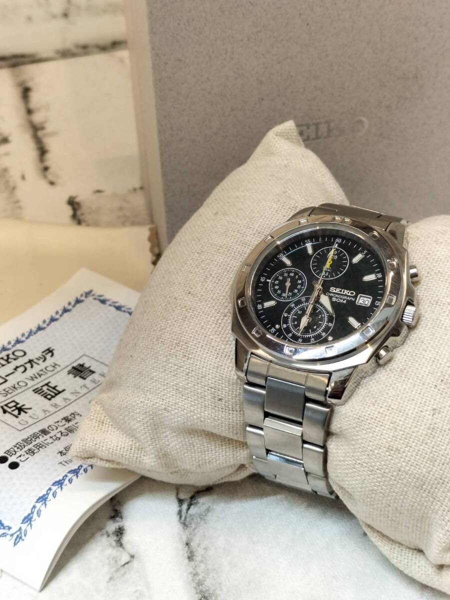 クロノグラフ セイコー SEIKO 7T92-0CA0 メンズ クォーツ 腕時計