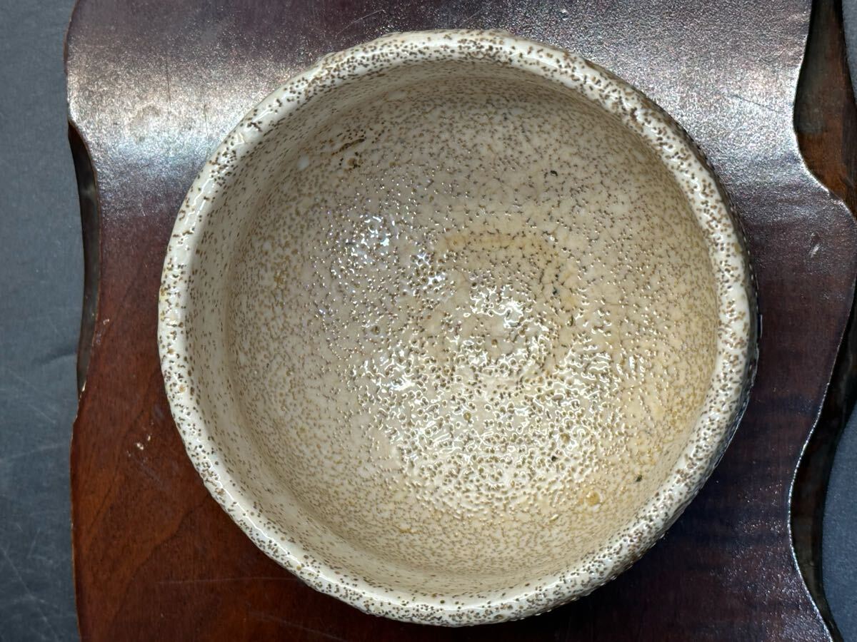 時代 犬山焼 古犬山 色絵 百老 賢人図 底銘 抹茶碗 茶道具 骨董 古美術
