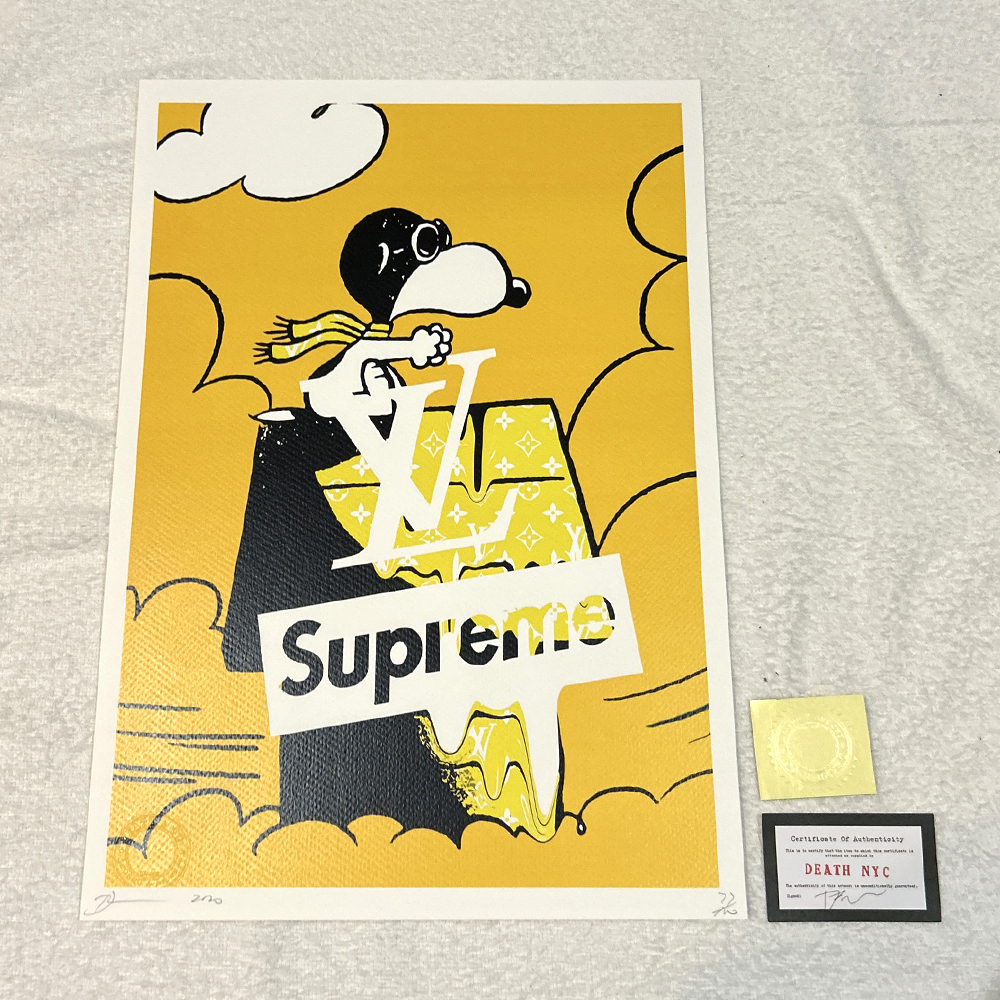 NYC DEATH スヌーピー アートポスター 世界限定100枚 - SNOOPY Yahoo