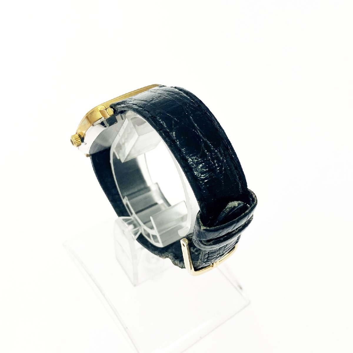 1円スタート】OMEGA オメガ デビル スクエア GP×SS ゴールド文字盤 