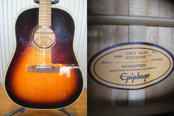 美品 Epiphone エピフォン 1963 AJ45 VS 限定販売(エピフォン)｜売買 