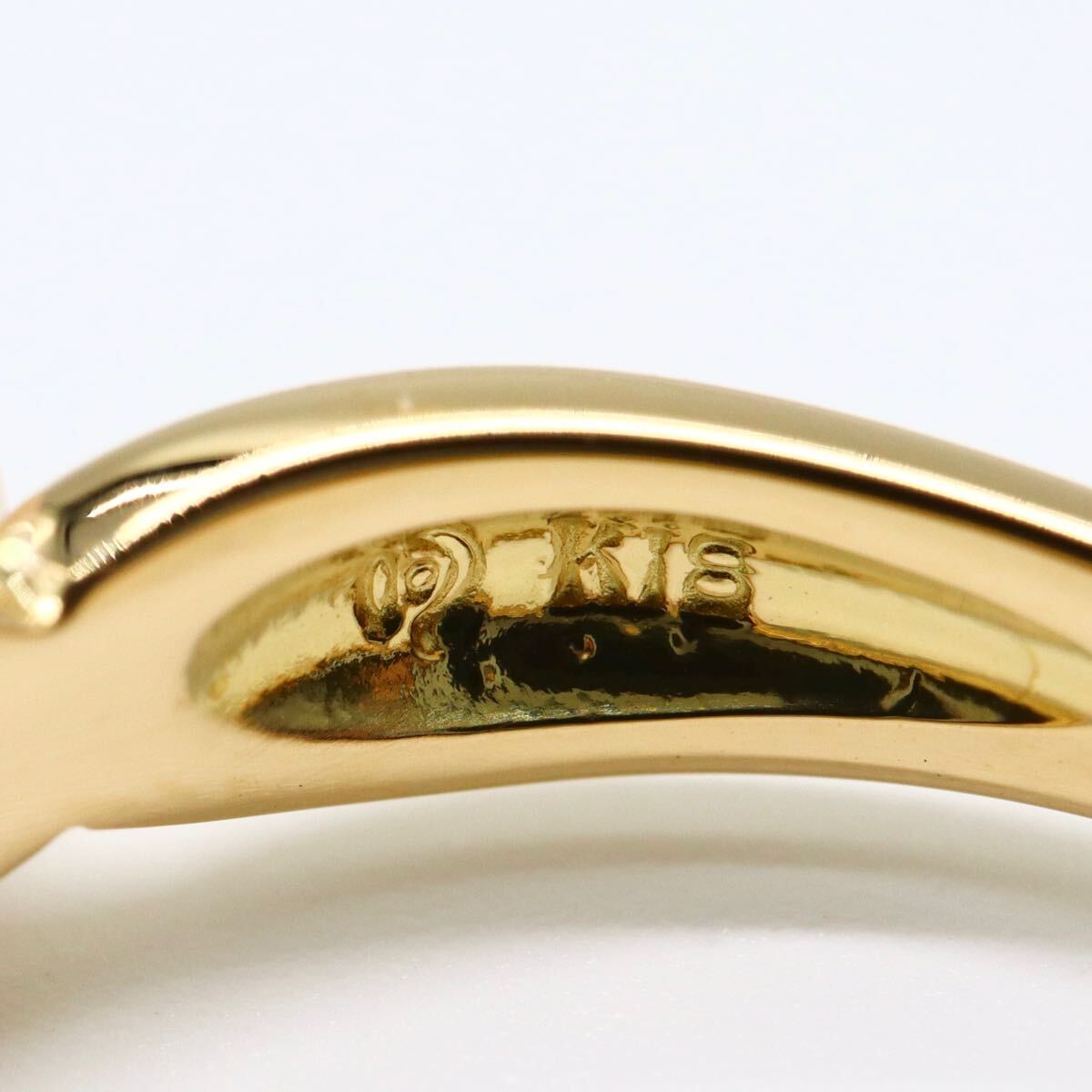 1円〜!!美品!!テリ抜群!!TASAKI(田崎真珠)▲K18 アコヤ本真珠リング▲F 約3.2g 約11.5号 パール pearl ring 指輪 EC1/EC6 C583_4