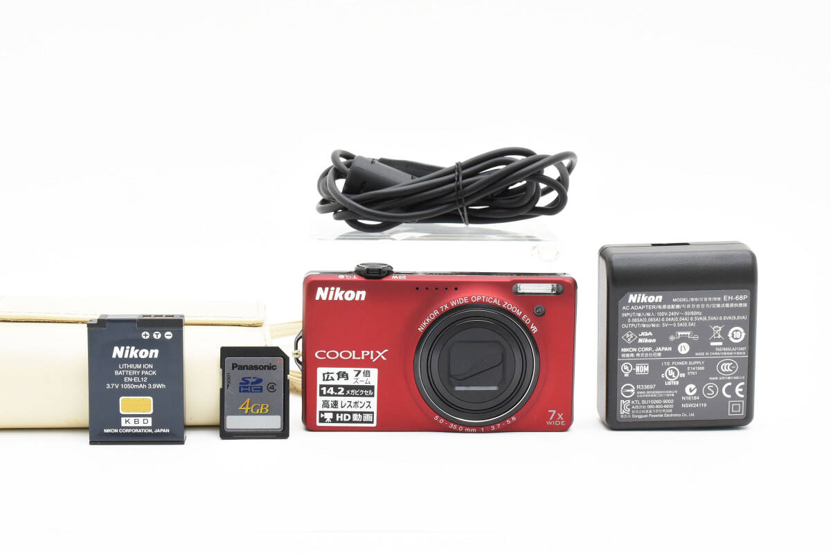 ☆美品 完全動作品☆ Nikon ニコン COOLPIX S6000 レッド 【公式通販】