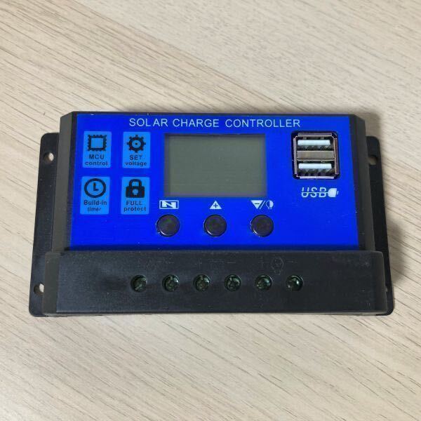 ソーラー チャージコントローラー 30A 12V 24V 自動認識 PWM ソーラーパネル バッテリー チャージャー 充電 制御 太陽光 液晶 USB 保護機能_7