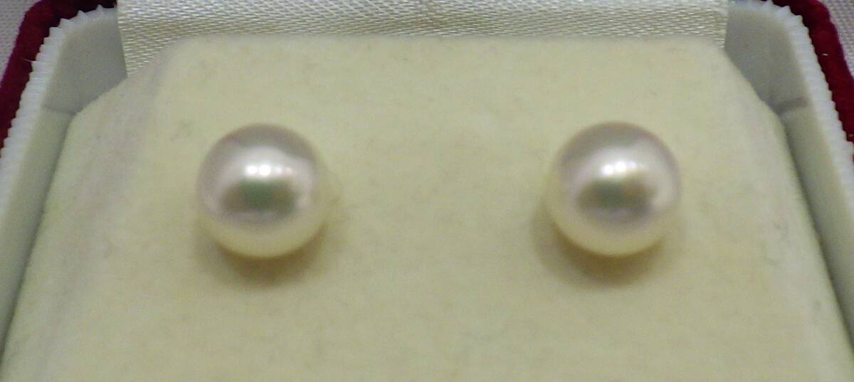 13875】 ミキモト真珠島 パール ピアス ほぼ未使用 K18 ゴールド