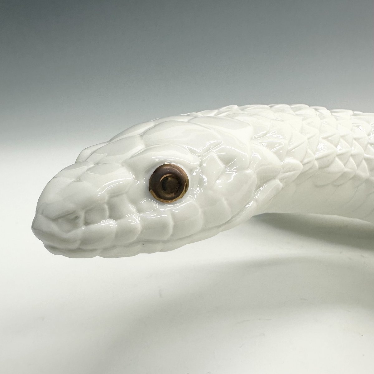 N リヤドロ LLADRO 大型 ヘビ Snake フィギュリン 置物 幅約62.0