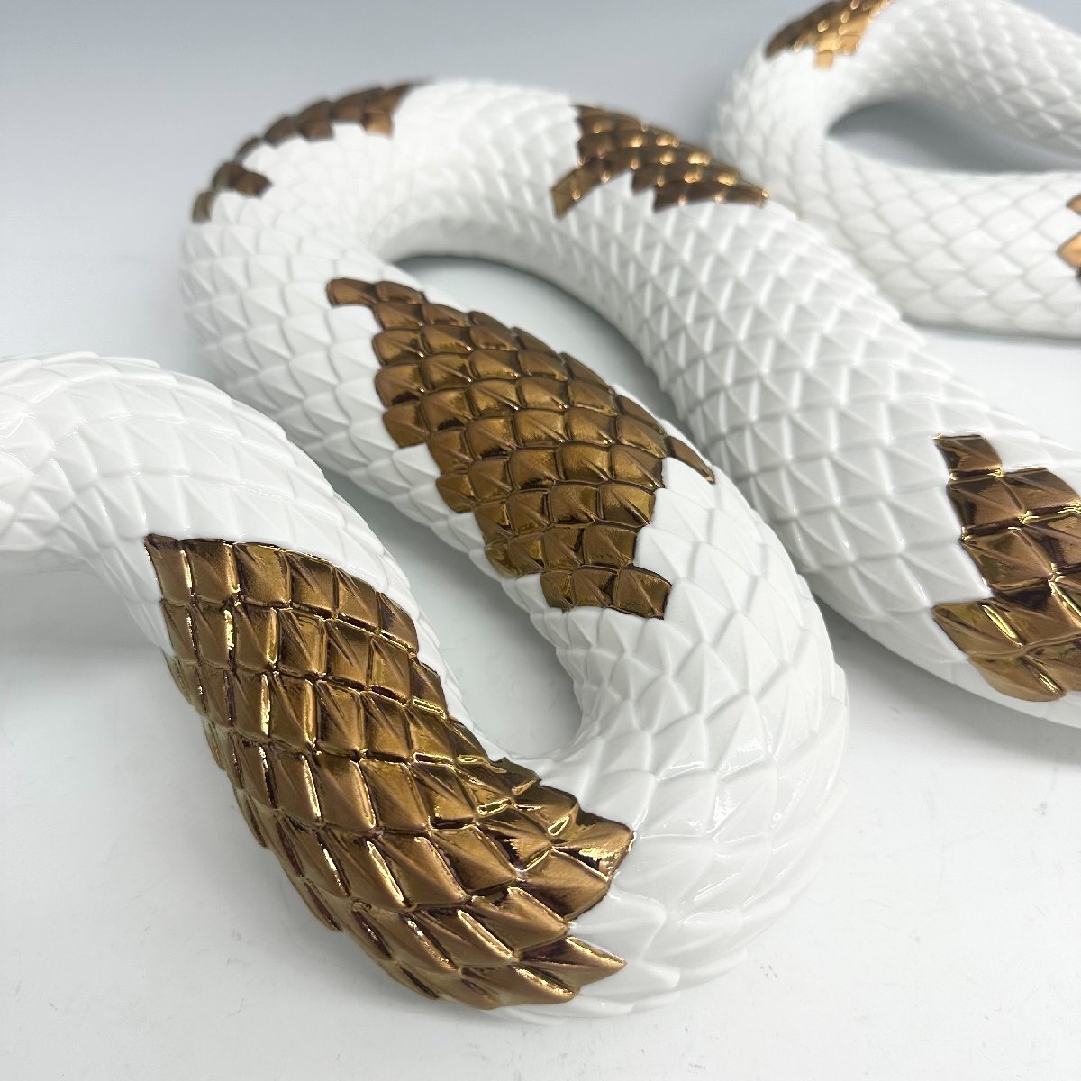 N リヤドロ LLADRO 大型 ヘビ Snake フィギュリン 置物 幅約62.0