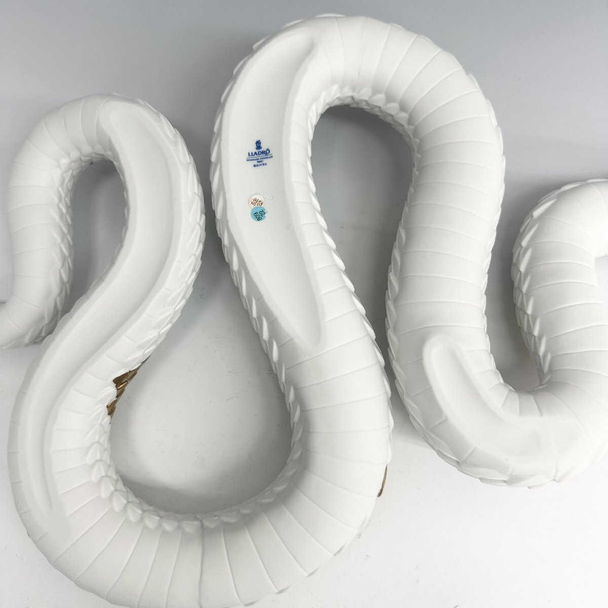 N リヤドロ LLADRO 大型 ヘビ Snake フィギュリン 置物 幅約62.0